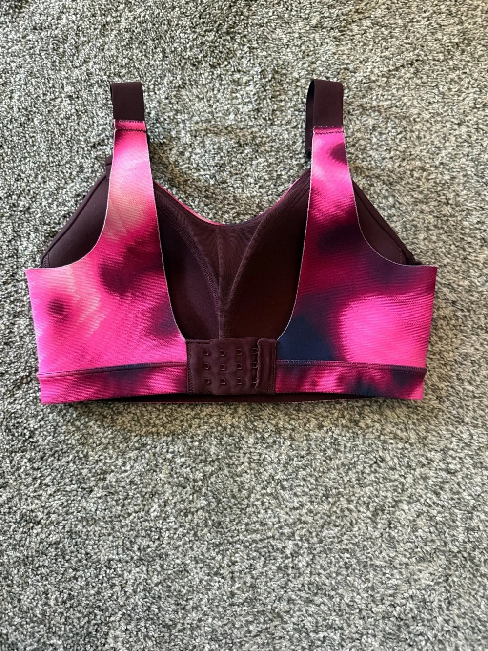 Nike Women’s Pink & Burgundy High Impact Sports Bra